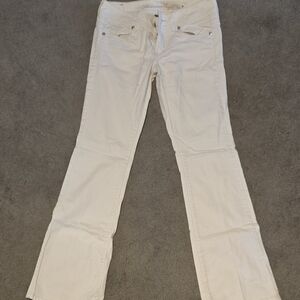 American Eagle Outfitters Women's Cream Boot Cut Jeans